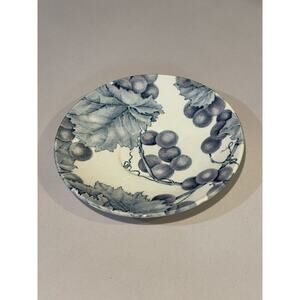Royal Stafford Fine Earthenware England Blue Grape & Leaves Saucer Plate‎